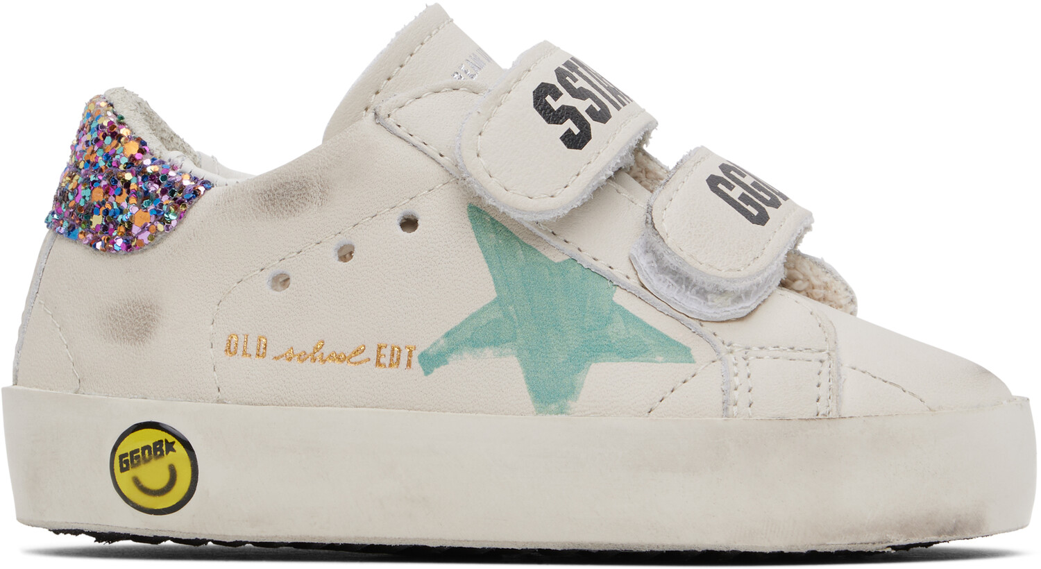 

Кроссовки Baby White Old School со звездами и принтом Golden Goose