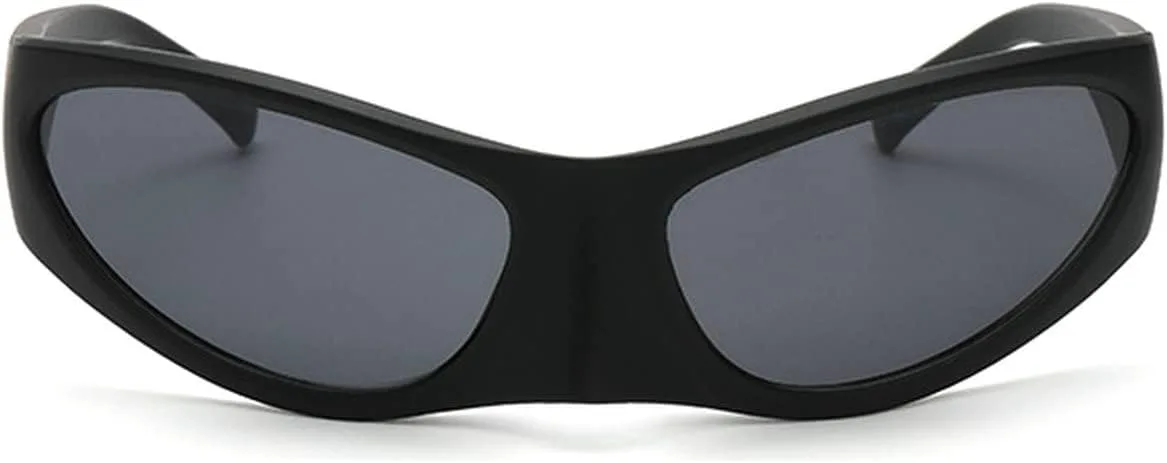 

Спортивные солнцезащитные очки Melrose/Punk для женщин, солнцезащитные очки с обтекаемой формой для мужчин, защитные очки UV400, модные очки-маски, Black