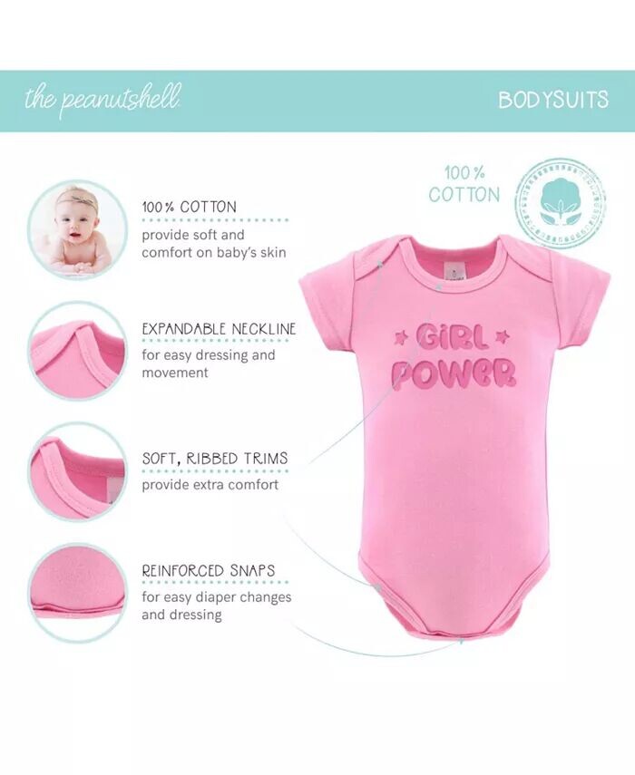 Подарочный набор Layette Pretty Pink из 16 предметов для новорожденных девочек The Peanutshell, розовый — фото 3