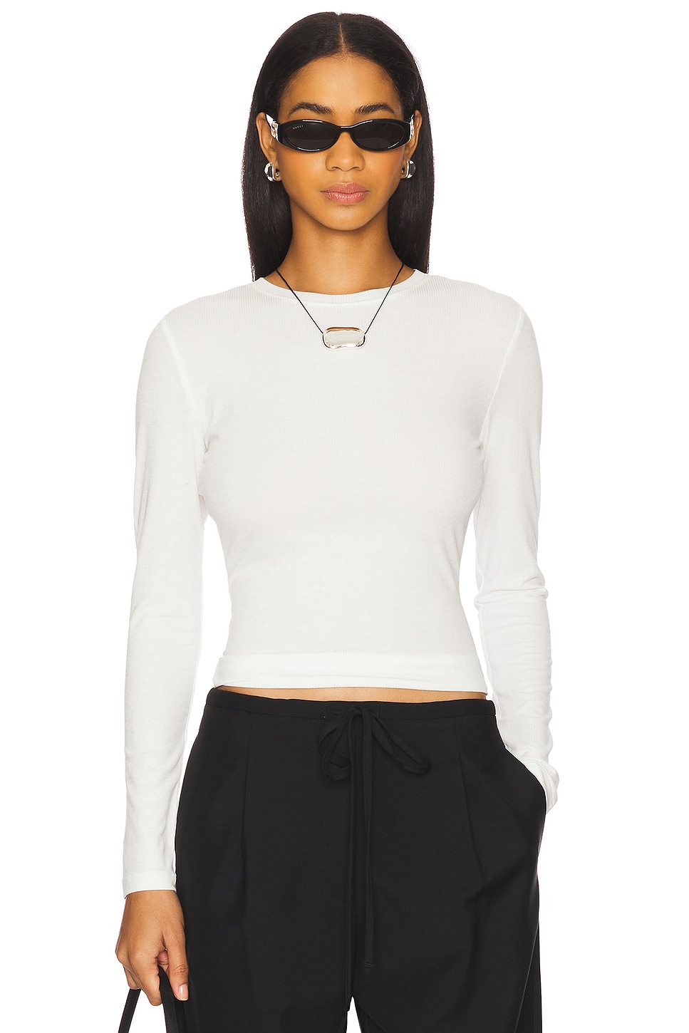 

Jo футболка с длинным рукавом Anine Bing, off white