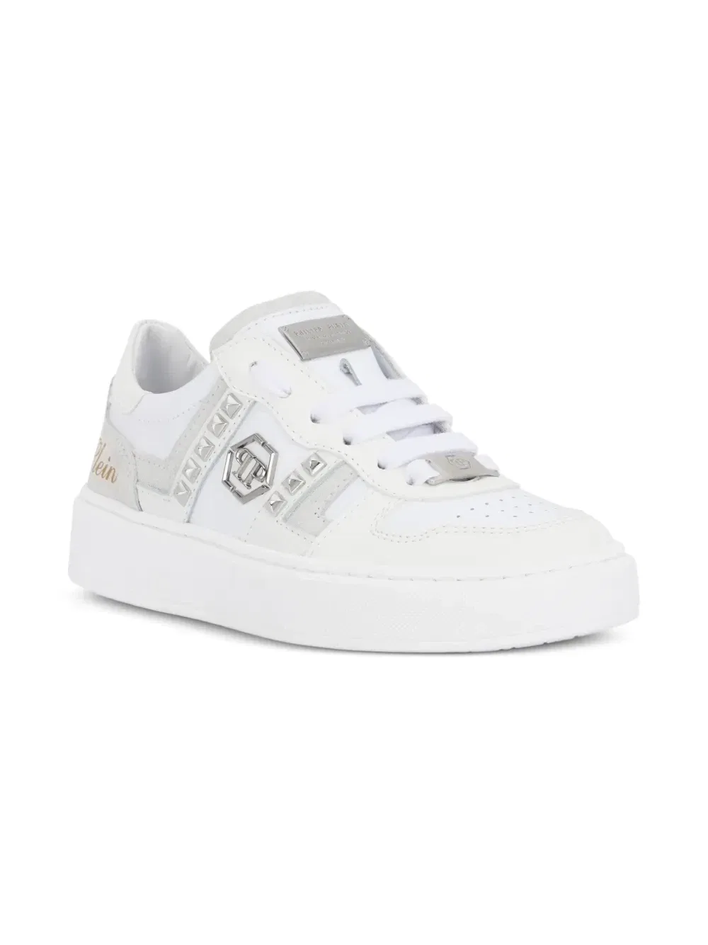 Кроссовки со вставками Philipp Plein Junior, белый