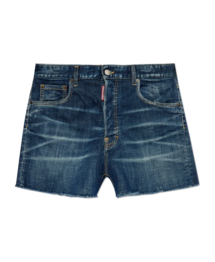 

Джинсовые шорты с винтажным эффектом Dsquared2, синий