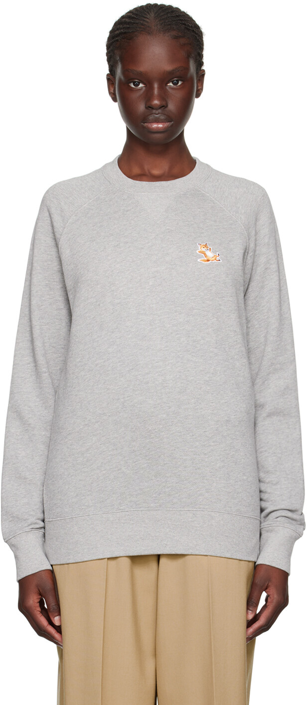 

Серый свитшот из лисы Чиллакс Maison Kitsune