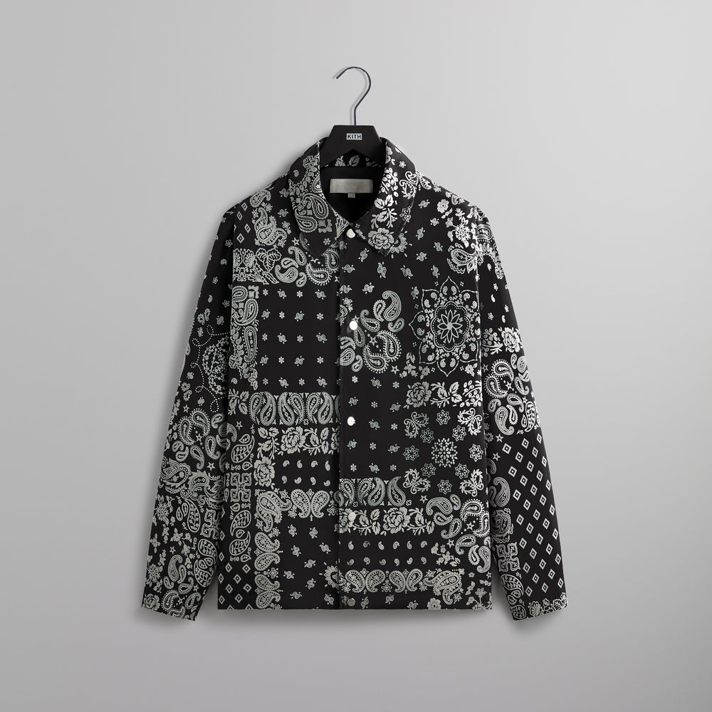 

Куртка Kith Flocked Deconstructed Bandana Coaches Jacket, черный