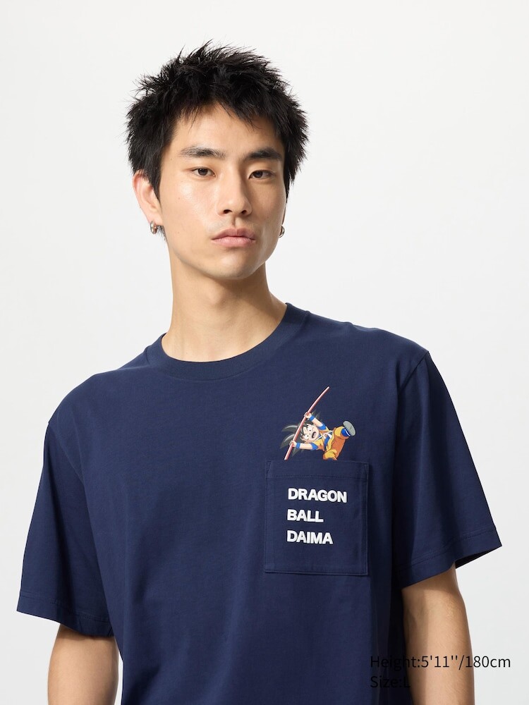 

Футболка с графическим принтом Dragon Ball Ut Uniqlo, цвет 69 синий