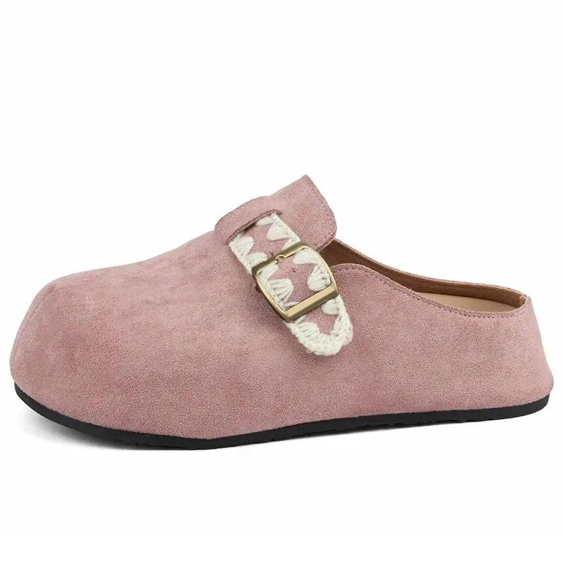 JINDUN Закрытые тапочки женские абрикосово-розовые, цвет Pink