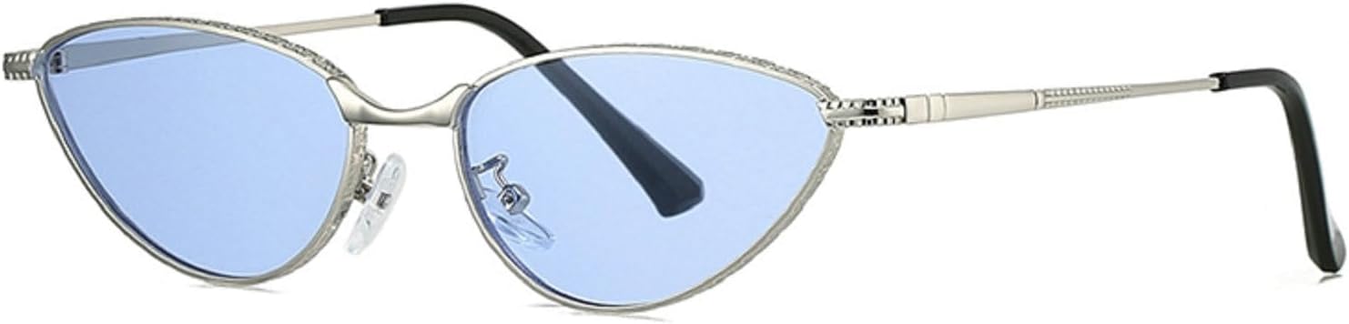 

Винтажные солнцезащитные очки в стиле панк для женщин, модель 2026, роскошные модные очки «кошачий глаз», сексуальные очки для путешествий на открытом воздухе mincl, Blue