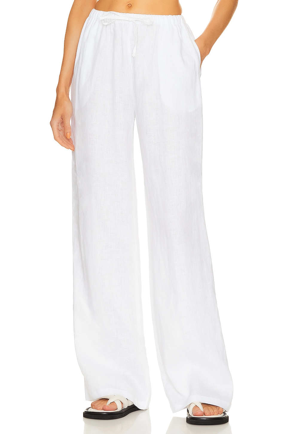 

Брюки AEXAE Linen Drawstring Trouser, белый