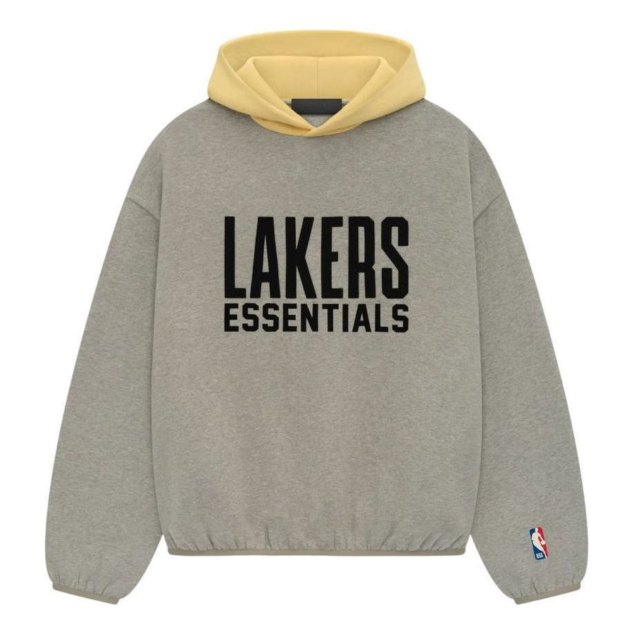 

Худи Fear of God Essentials x NBA Lakers Hoodie 'Warm Heather', серый