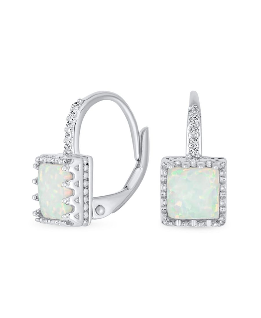 

Серьги-подвески в стиле ар-деко с античной филигранной оправой в виде королевской короны, квадратной формы, с огненно-оранжевым искусственным опалом, позолоченные серебром Bling Jewelry, Silver