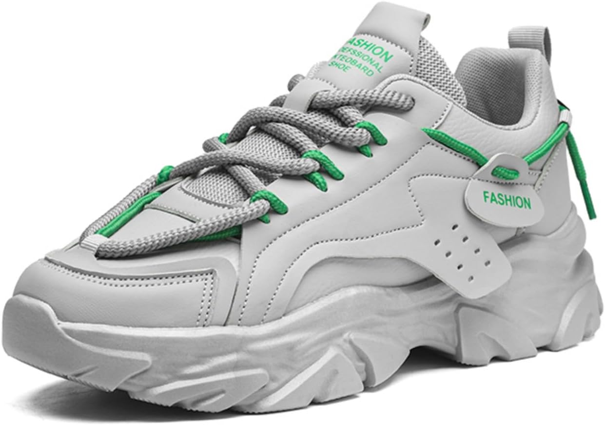 

Мужские стильные массивные кроссовки в стиле 'папа', серые с зелеными акцентами, модные кроссовки, дышащие и удобные для повседневной носки Aokisx