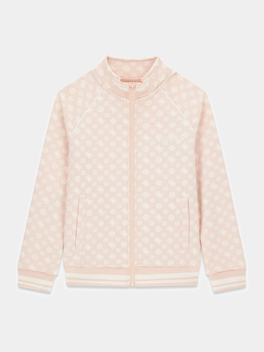 

Толстовка с капюшоном на молнии GUESS, розовый