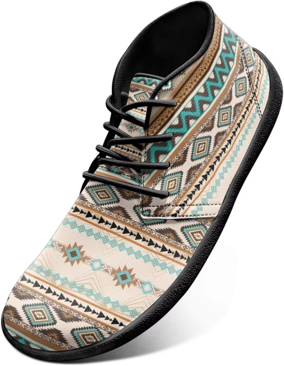 

Мужские кроссовки Jeiento в стиле Tribal Aztec с широким носком, Удобные кроссовки для ходьбы с нулевым перепадом высоты подошвы, Brown Southwest Tribe