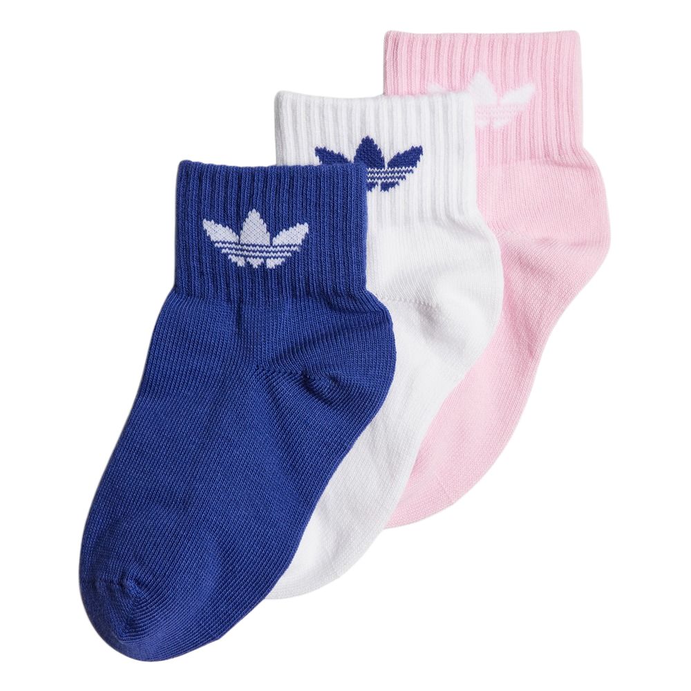 

Детские носки Adidas Originals, 3 пары (белый+розовый+индиго)