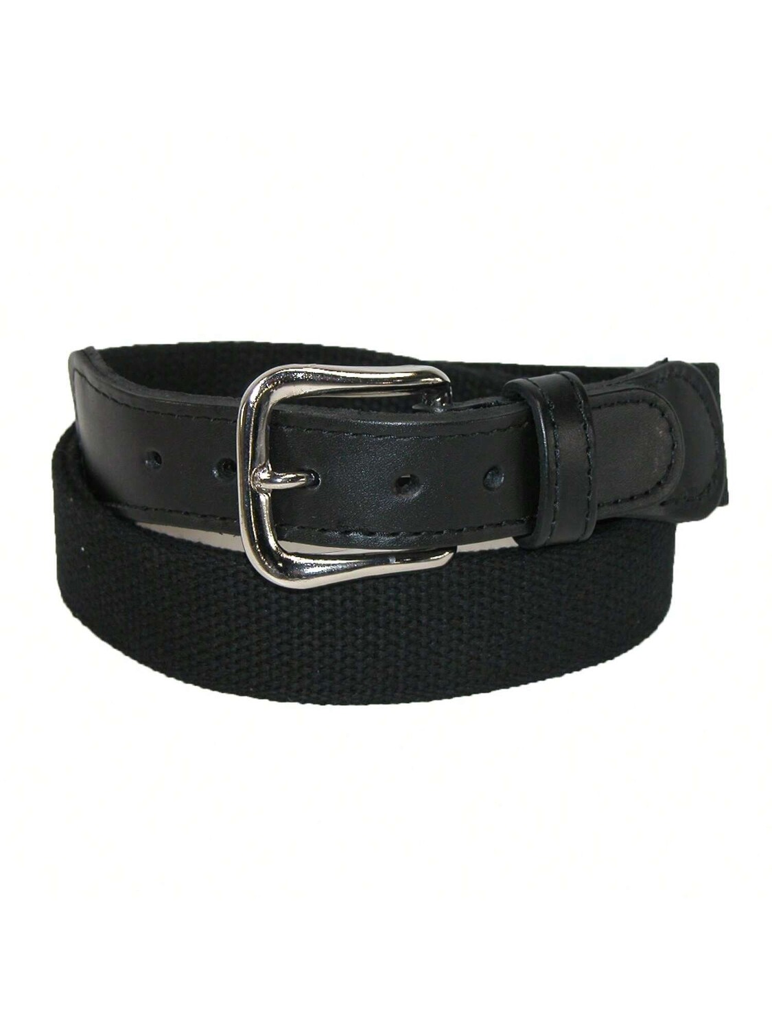 

Ремень мужской Boston Leather с кожаными вставками, черный