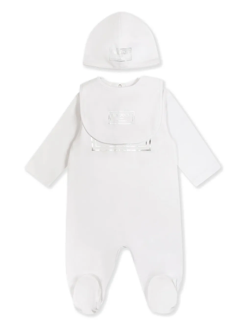 

Комплект для новорожденного с логотипом Balmain Kids, белый