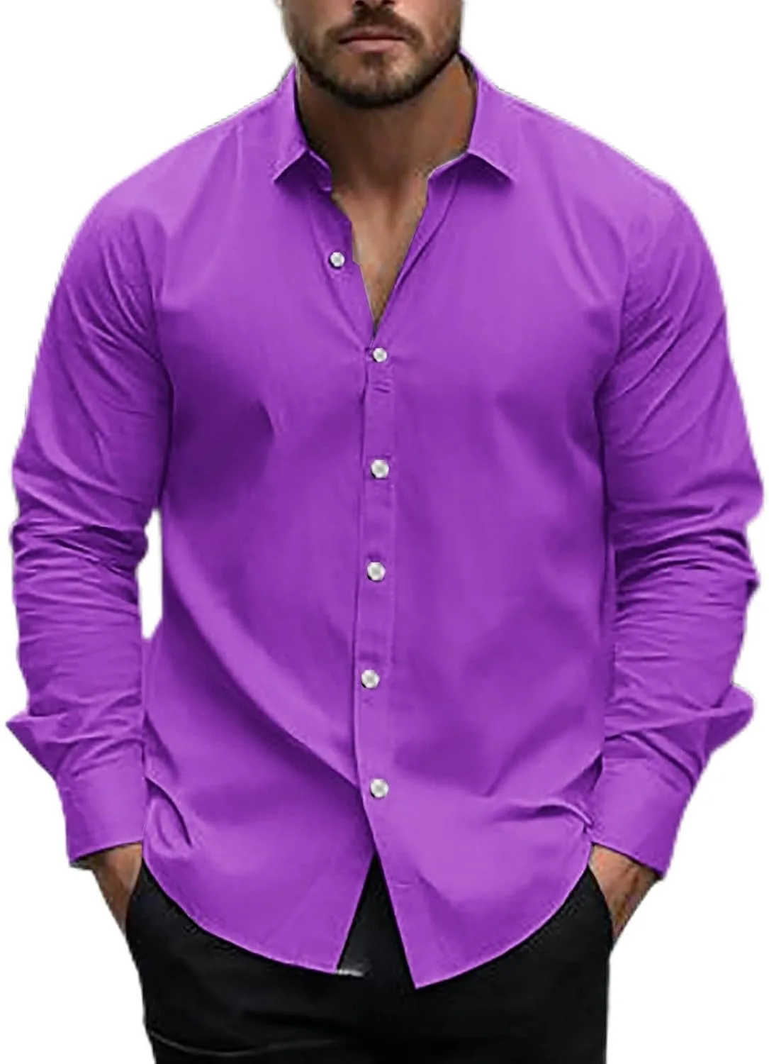 

Мужская футболка с длинным рукавом и лацканами для отдыха