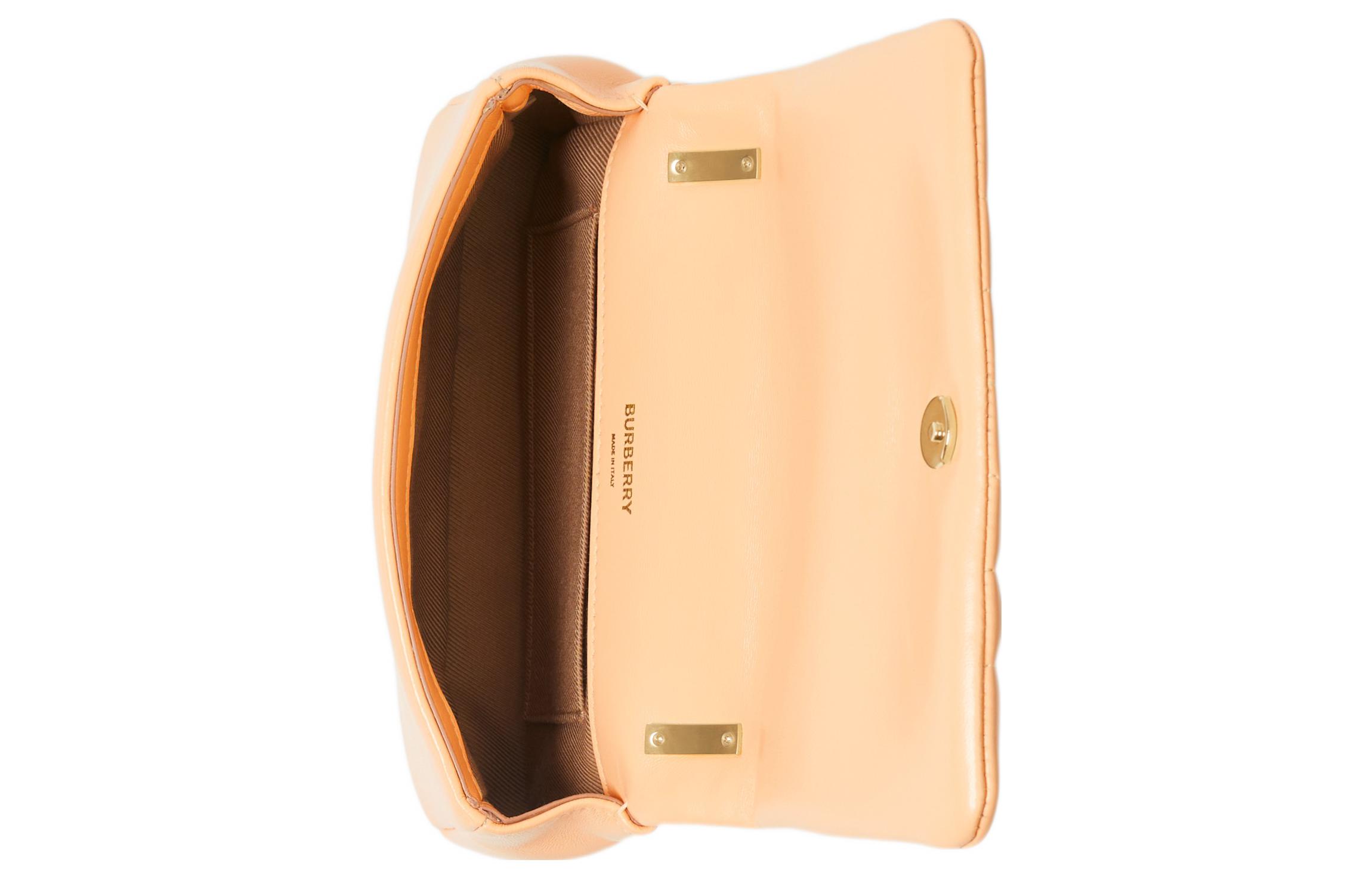 Мини-сумка Burberry Lola из золотистой ягнячьей кожи — фото 4