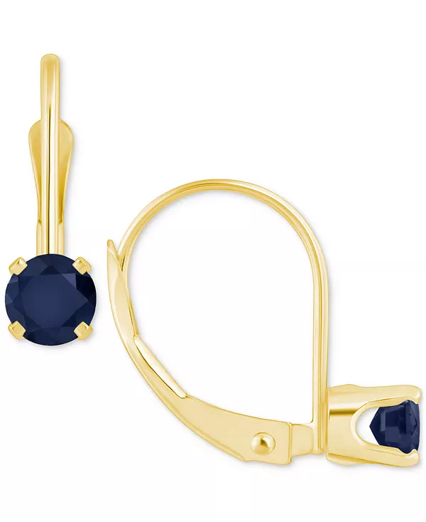 

Серьги с застежкой-русалкой и солитером изумруда (1/2 карата) из 14-каратного золота (также с рубинами, сапфирами и танзанитами) Macy'S, sapphire