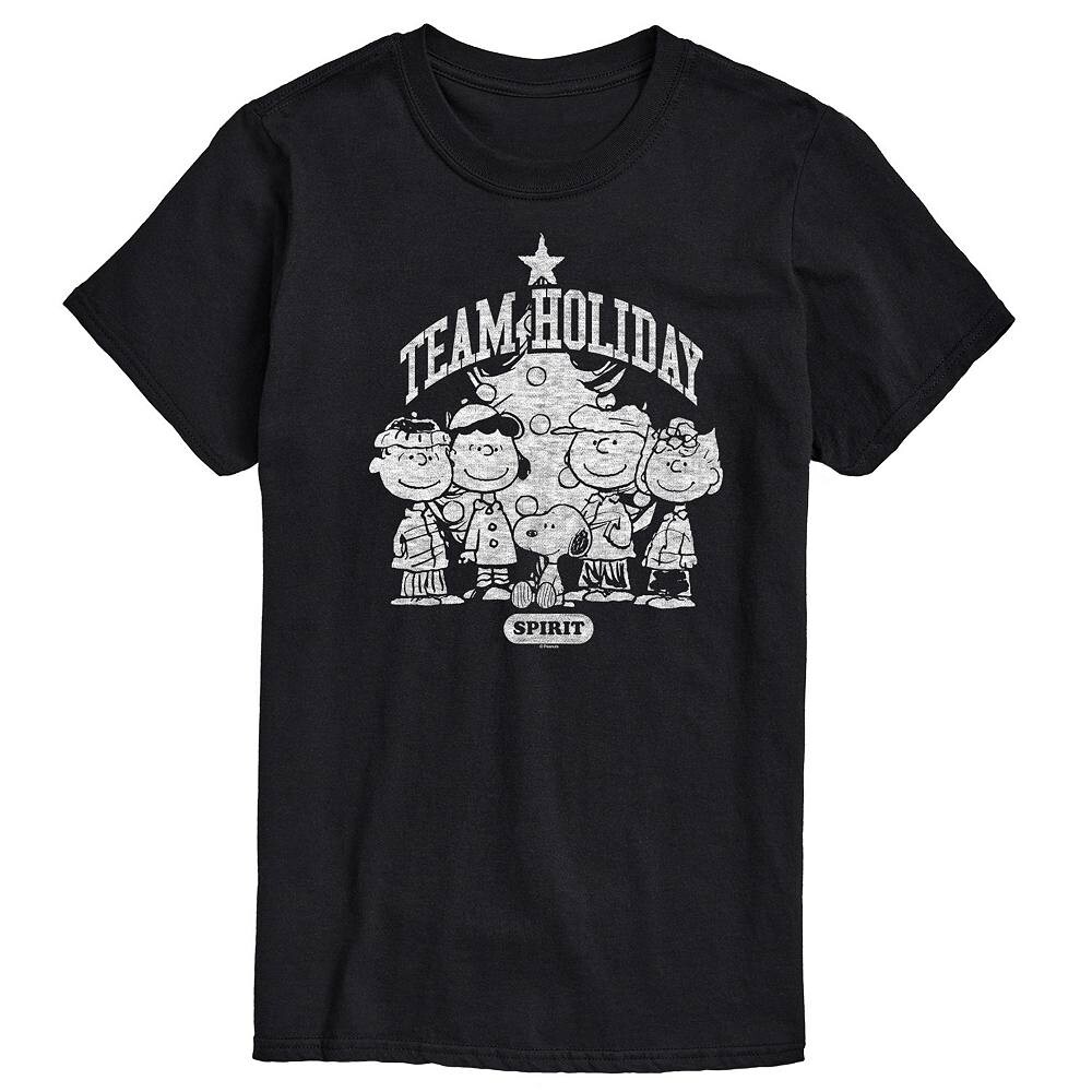 

Футболка Big & Tall Peanuts Team Holiday Spirit с графическим рисунком Licensed Character, черный
