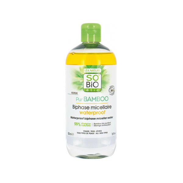 

Двухфазная мицеллярная вода, 500 мл So'Bio Etic Pur bamboo