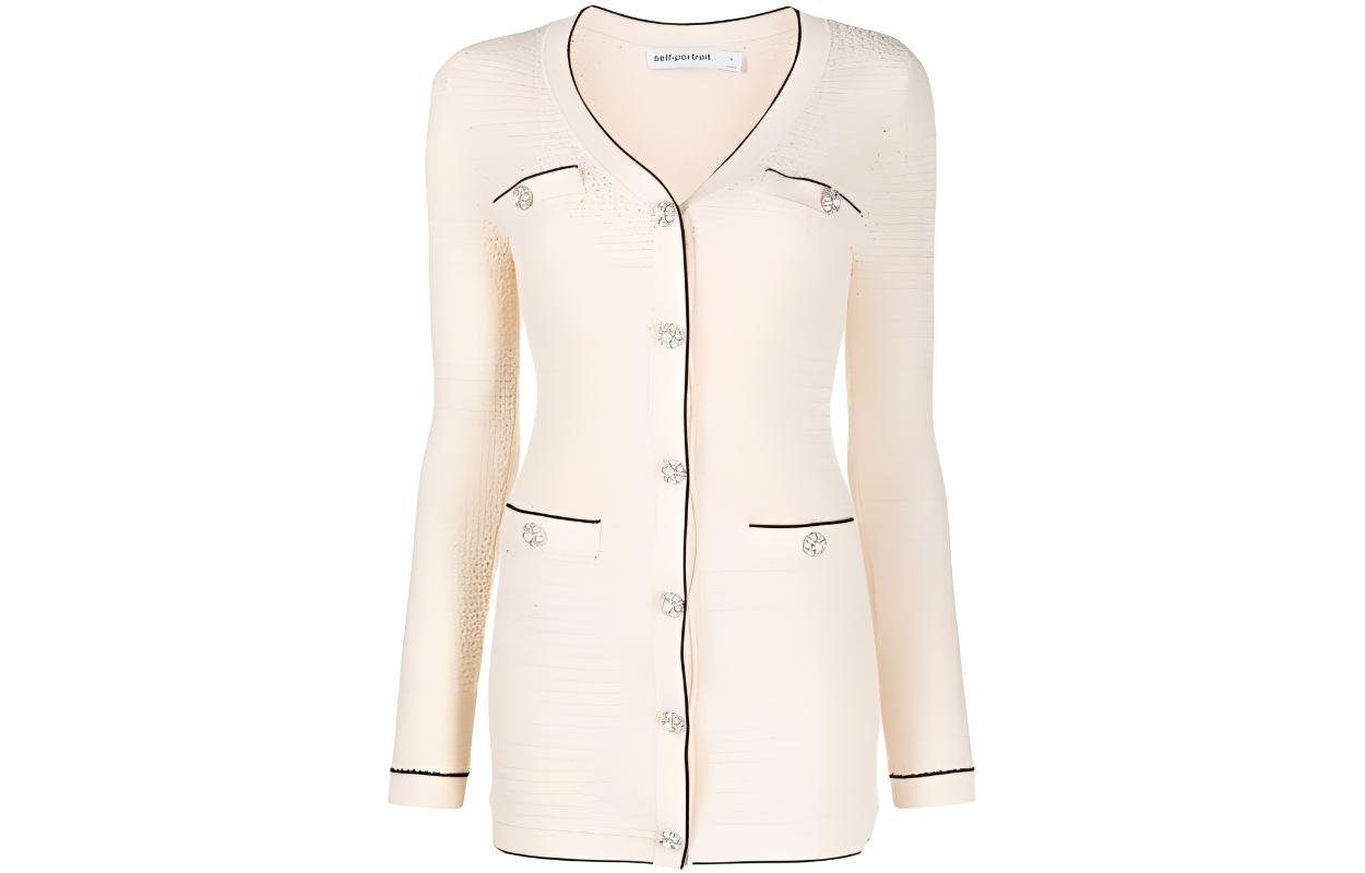 

Женские платья с длинным рукавом SS23 Self-portrait, белый