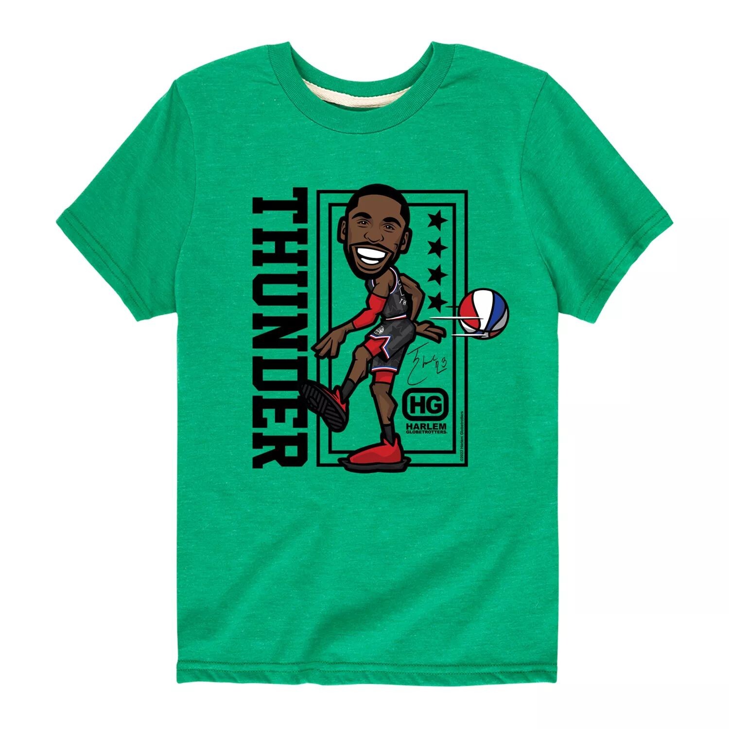 

Футболка Harlem Globetrotters Thunder для мальчиков 8–20 лет с графическим рисунком Licensed Character, зеленый