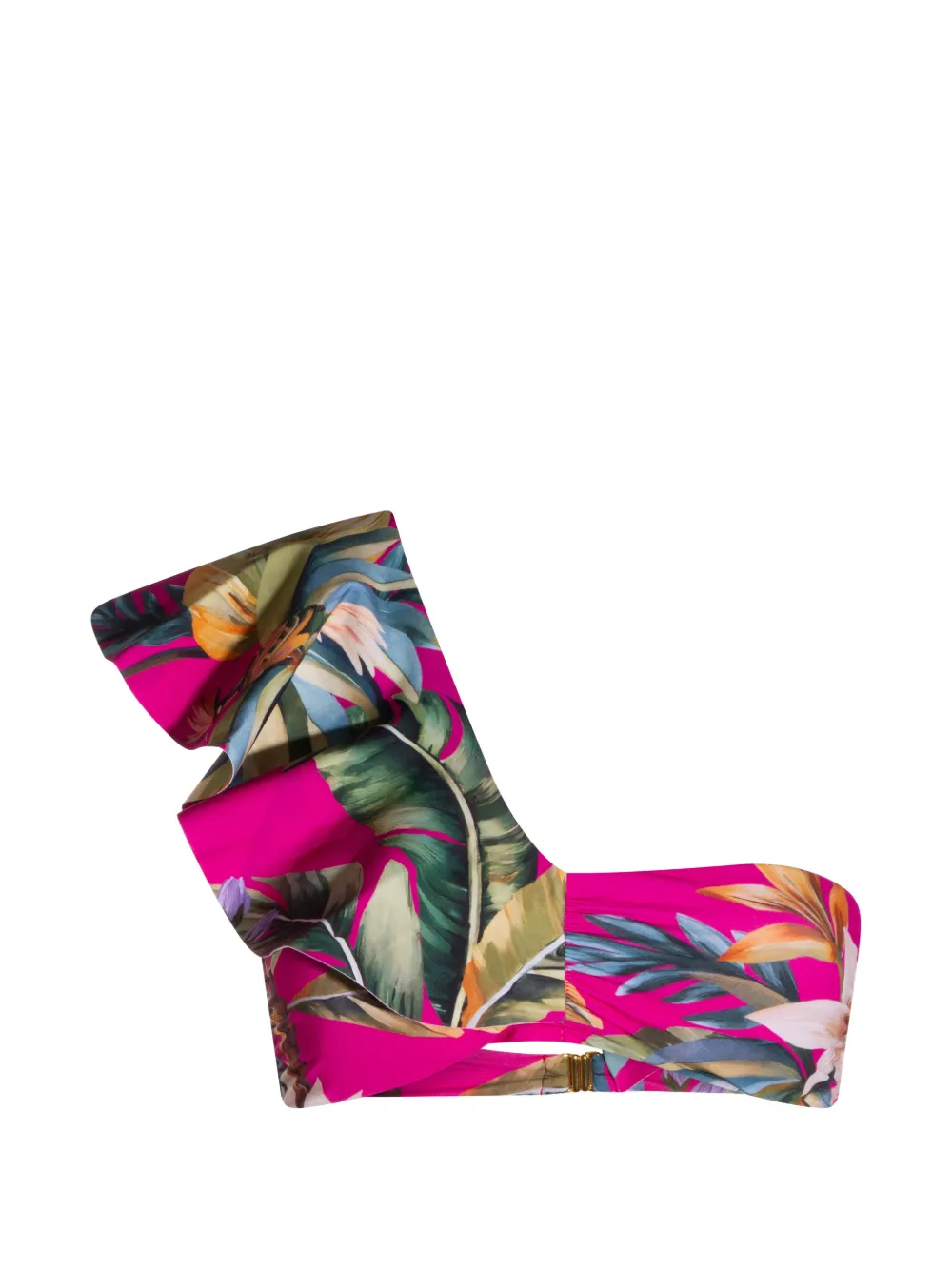 

Бикини-топ с оборками и цветочным принтом Farm Rio, розовый