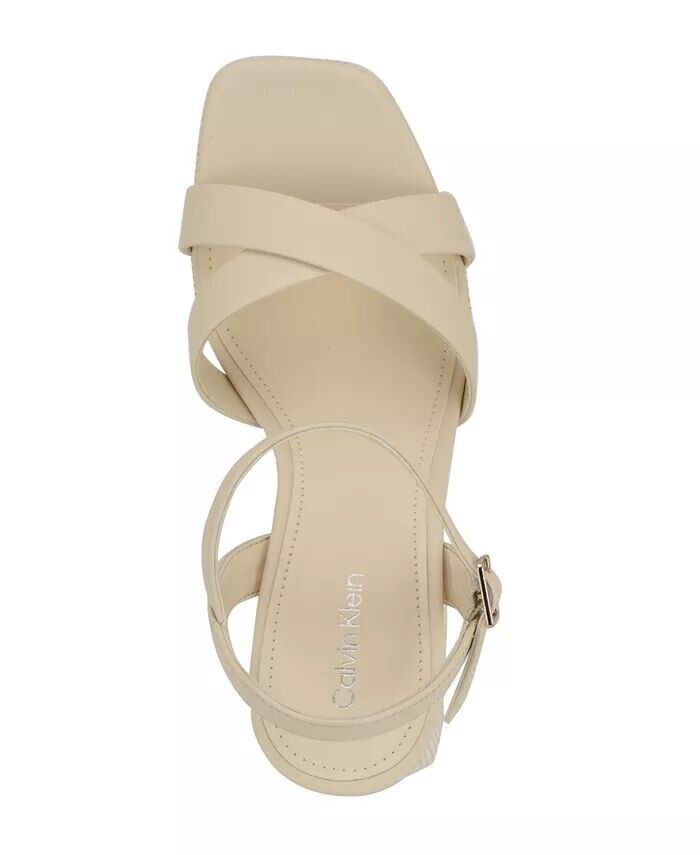 Женские босоножки Drancy Block Heel Dress Sandals Calvin Klein, слоновая кость/кремовый — фото 4