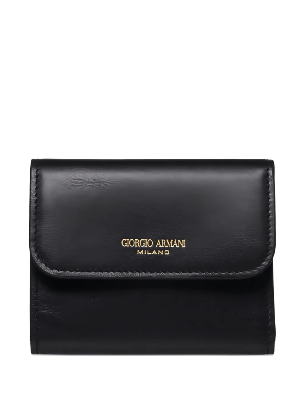 

Кожаный кошелек с логотипом GIORGIO ARMANI, черный