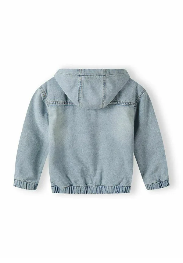 Джинсовая куртка с капюшоном и передним карманом Minoti, Light Blue Denim — фото 3