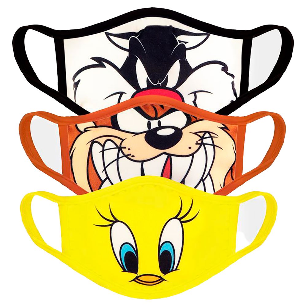 

Маска Difuzed Warner Bros Looney Tunes 3 Pack Adjustable, разноцветный