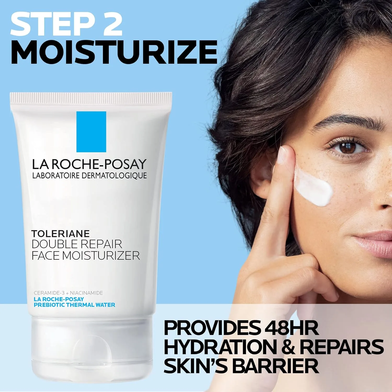 Крем для лица La Roche-Posay — Toleriane Double Repair увлажняющий с церамидами и ниацинамидом для всех типов кожи — фото 3