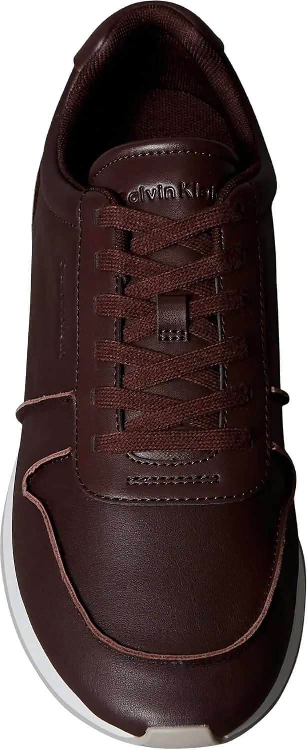Мужские кроссовки Calvin Klein Retro Runner на шнуровке LTH Pinch Ym0ym01455 Low Top, белый/красный/коричневый — фото 4