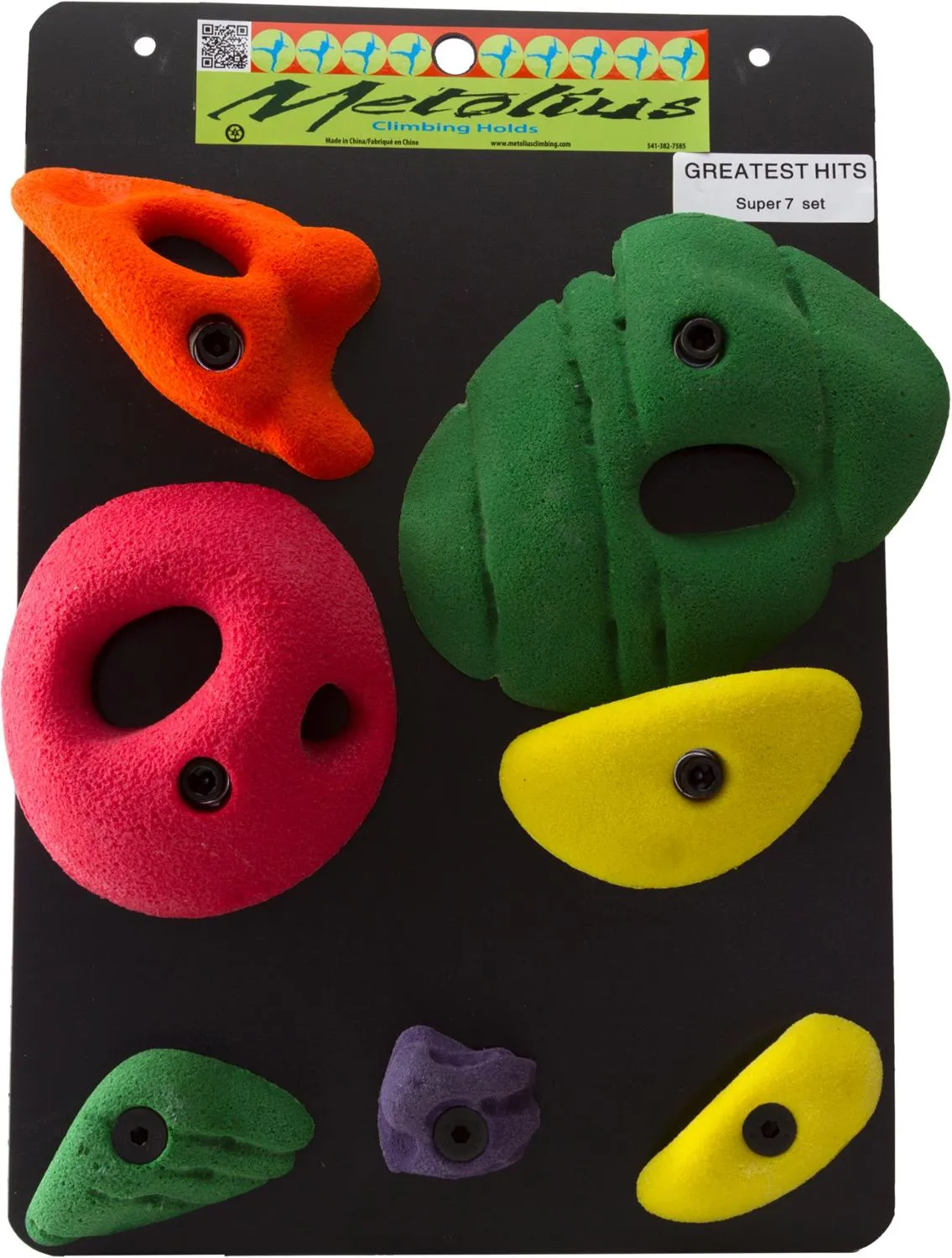 

Величайшие хиты супер 7 зацепов для скалолазания Metolius, Assorted