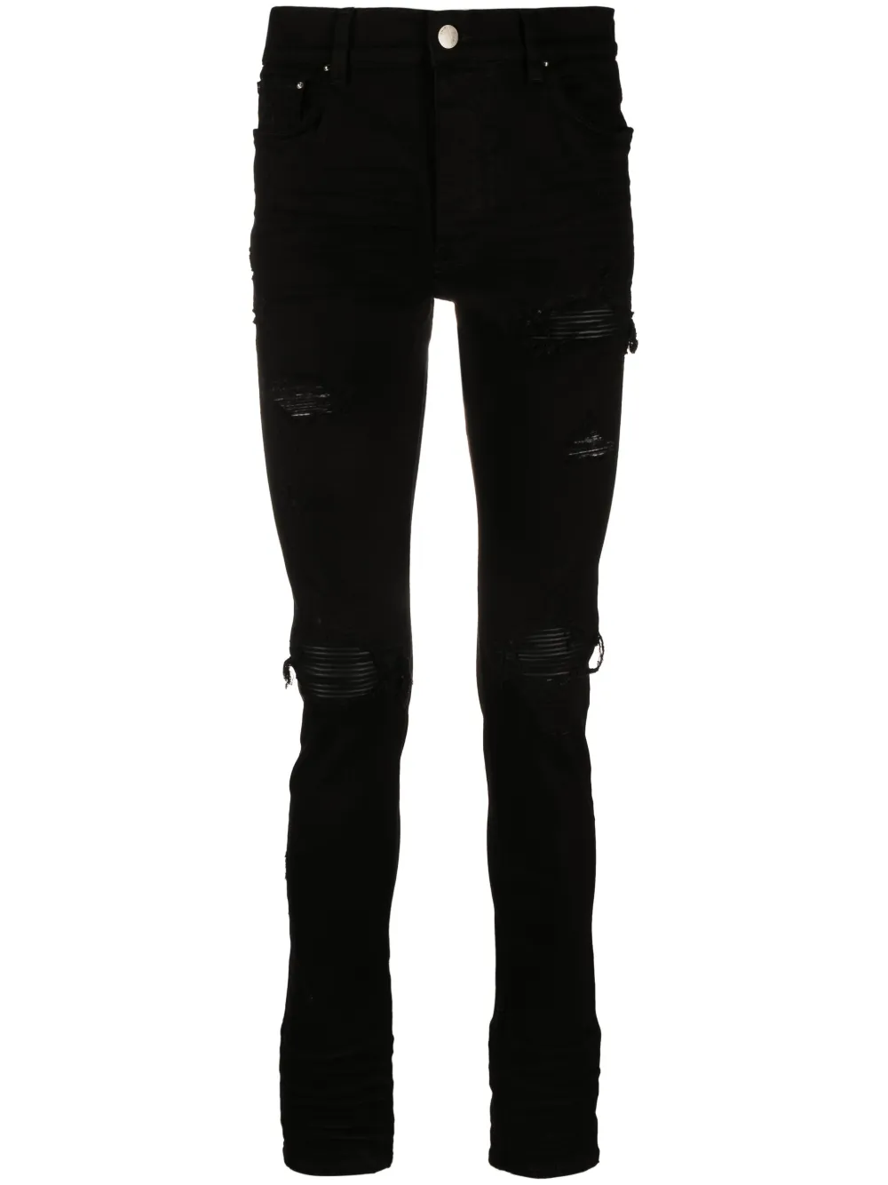 

Джинсы скинни MX1 с эффектом потертости AMIRI, черный