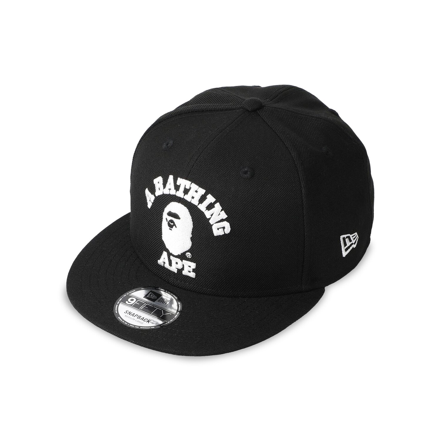 

Кепка с застежкой на спине BAPE College New Era, черная