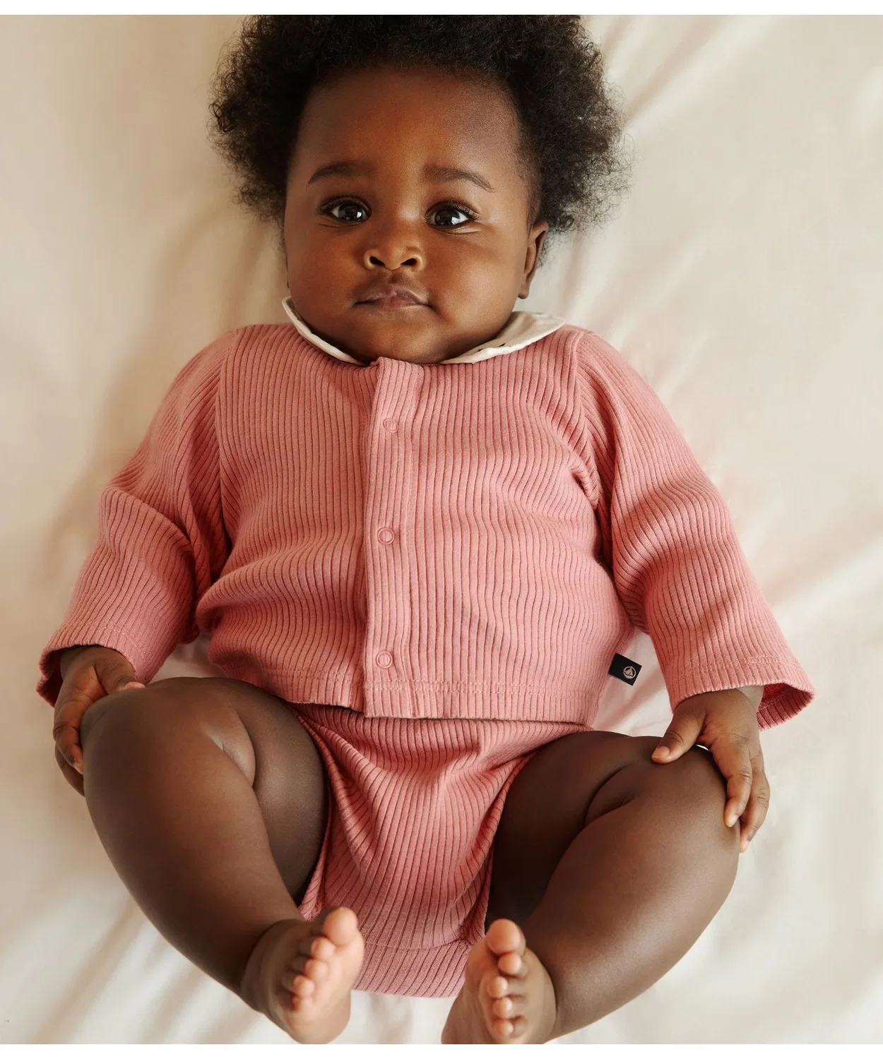 Набор из 3 предметов для малышей с цветочной вышивкой, кардиган, брюки и блуза, 100% хлопок, розовый