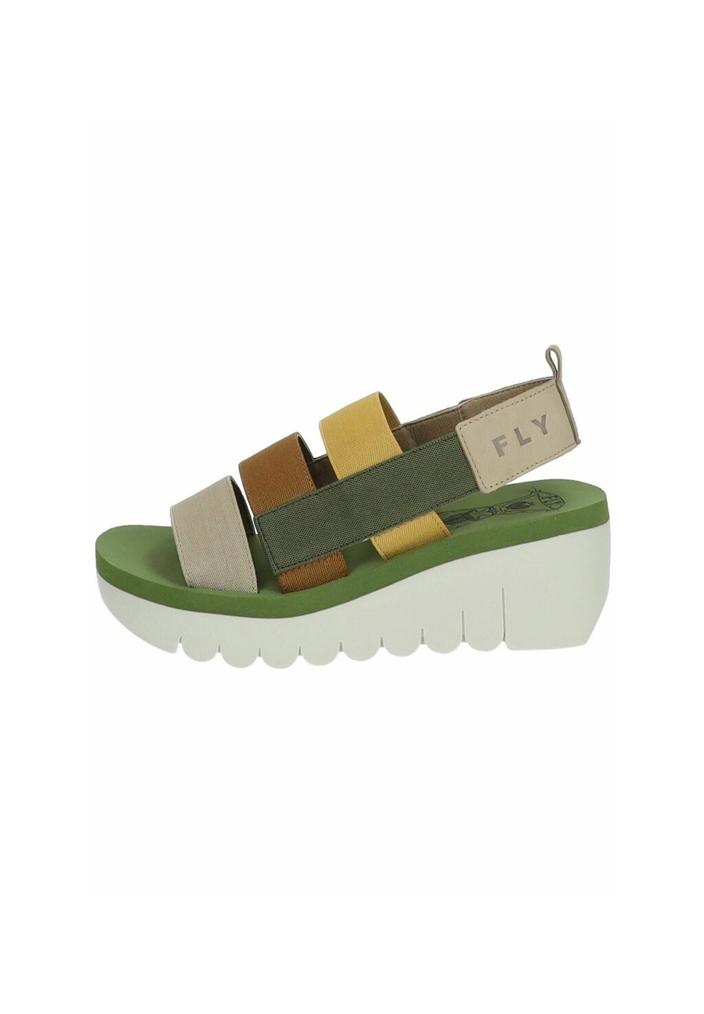

Босоножки на платформе Fly London, цвет cloud multicolor green