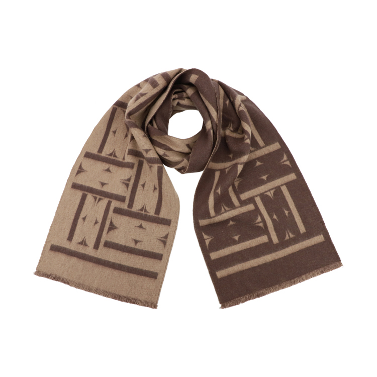 

Шарф вязаный из 100% овечьей шерсти Unisex ELLE, caramel