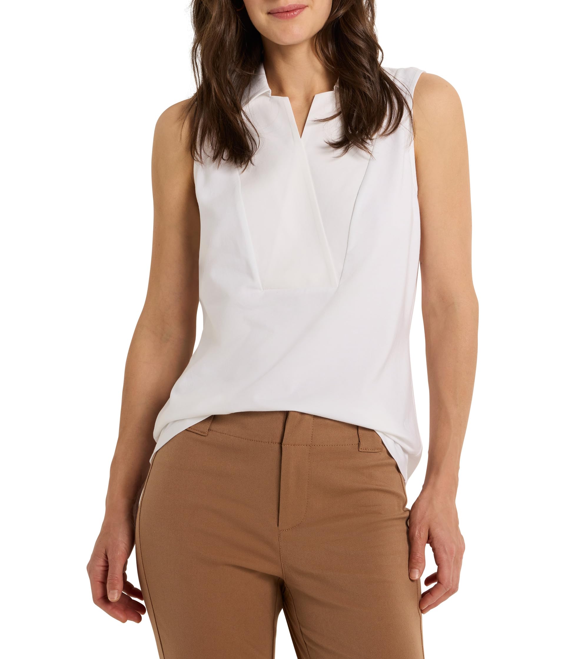 

Топ NIC+ZOE Easy Collar Tank, цвет Paper White