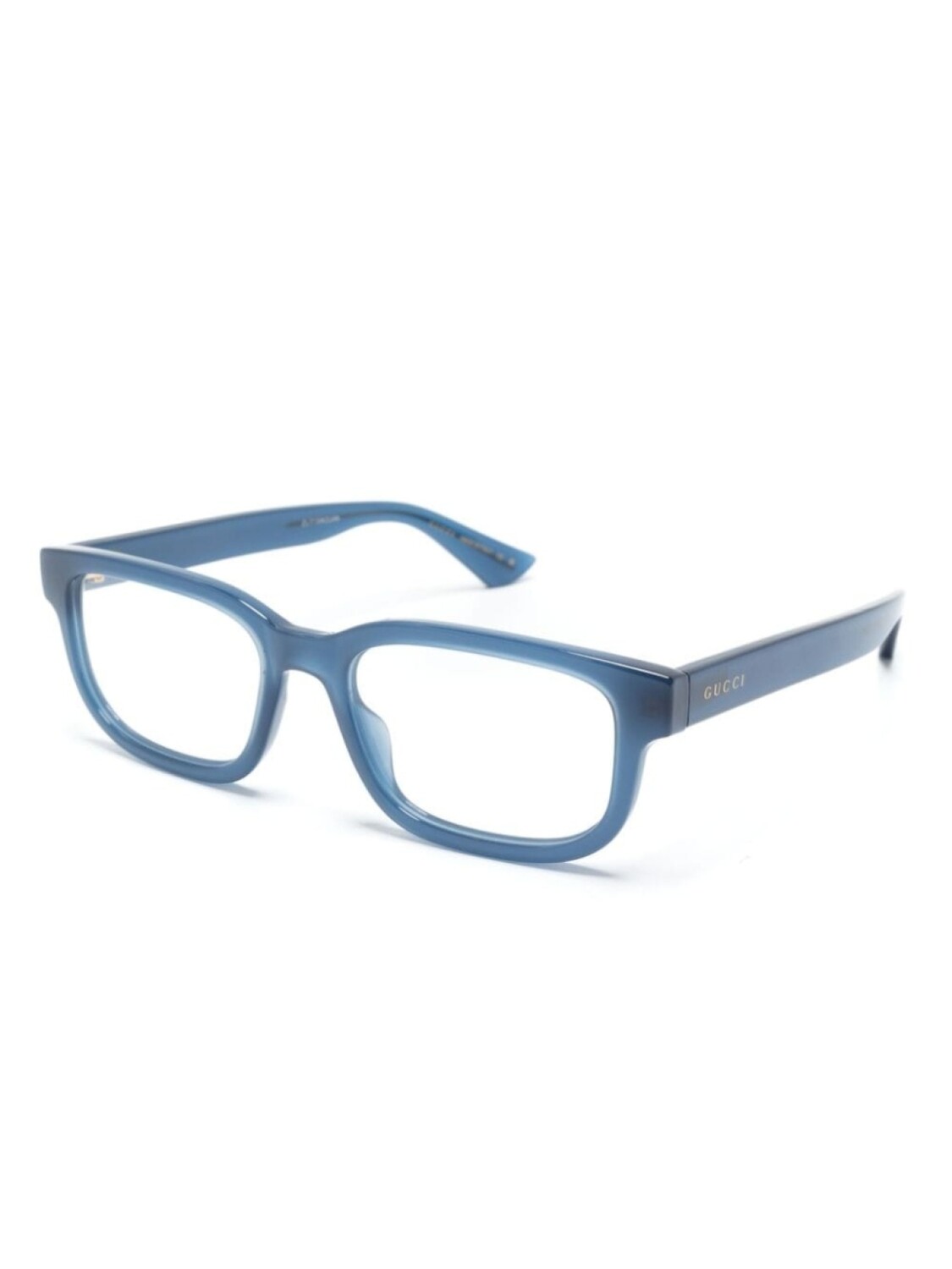 Gucci Eyewear очки в прозрачной квадратной оправе, синий — фото 2