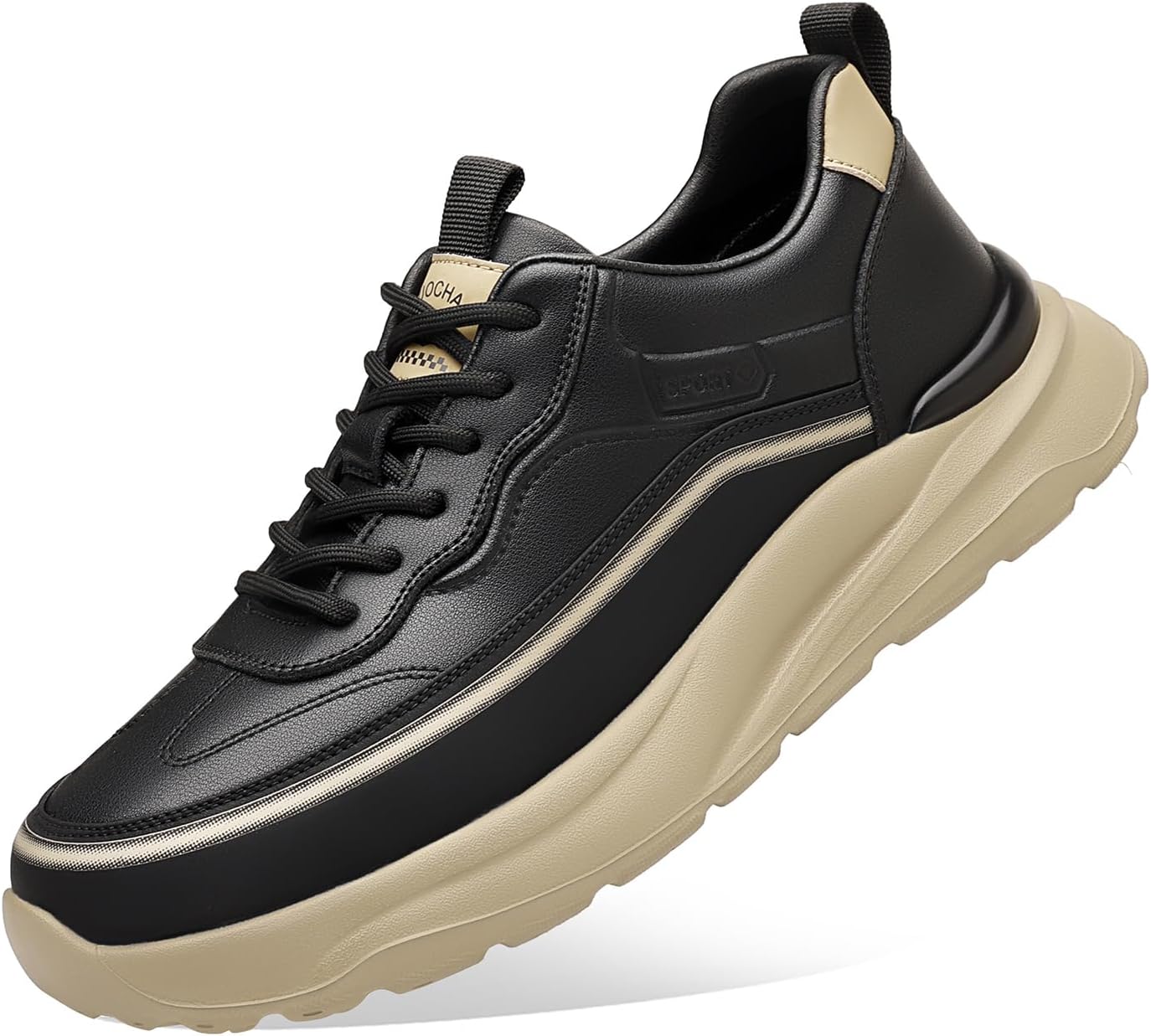 

Мужские кожаные кроссовки на шнуровке, повседневные, легкие, с комфортной низкой подошвой, мягкой стелькой, для ходьбы, модные теннисные и беговые спортивные туфли Meixi Mobile, черный