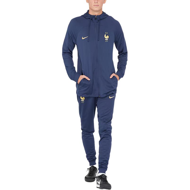 

Мужская повседневная спортивная одежда dri fit strike Nike, синий/золотой