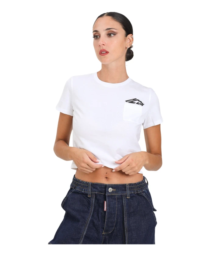 

Белая футболка с иконкой нового поколения Dsquared2, белый