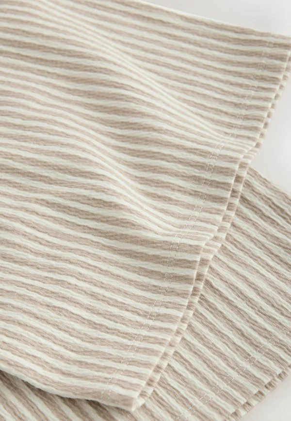 Широкие фактурные брюки Next, Neutral Stripe — фото 3