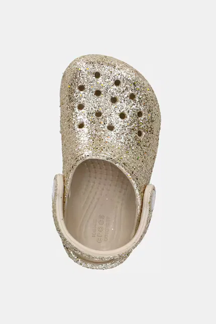 Сланцы Classic Chunky Glitter Clog T Crocs, золотой — фото 4