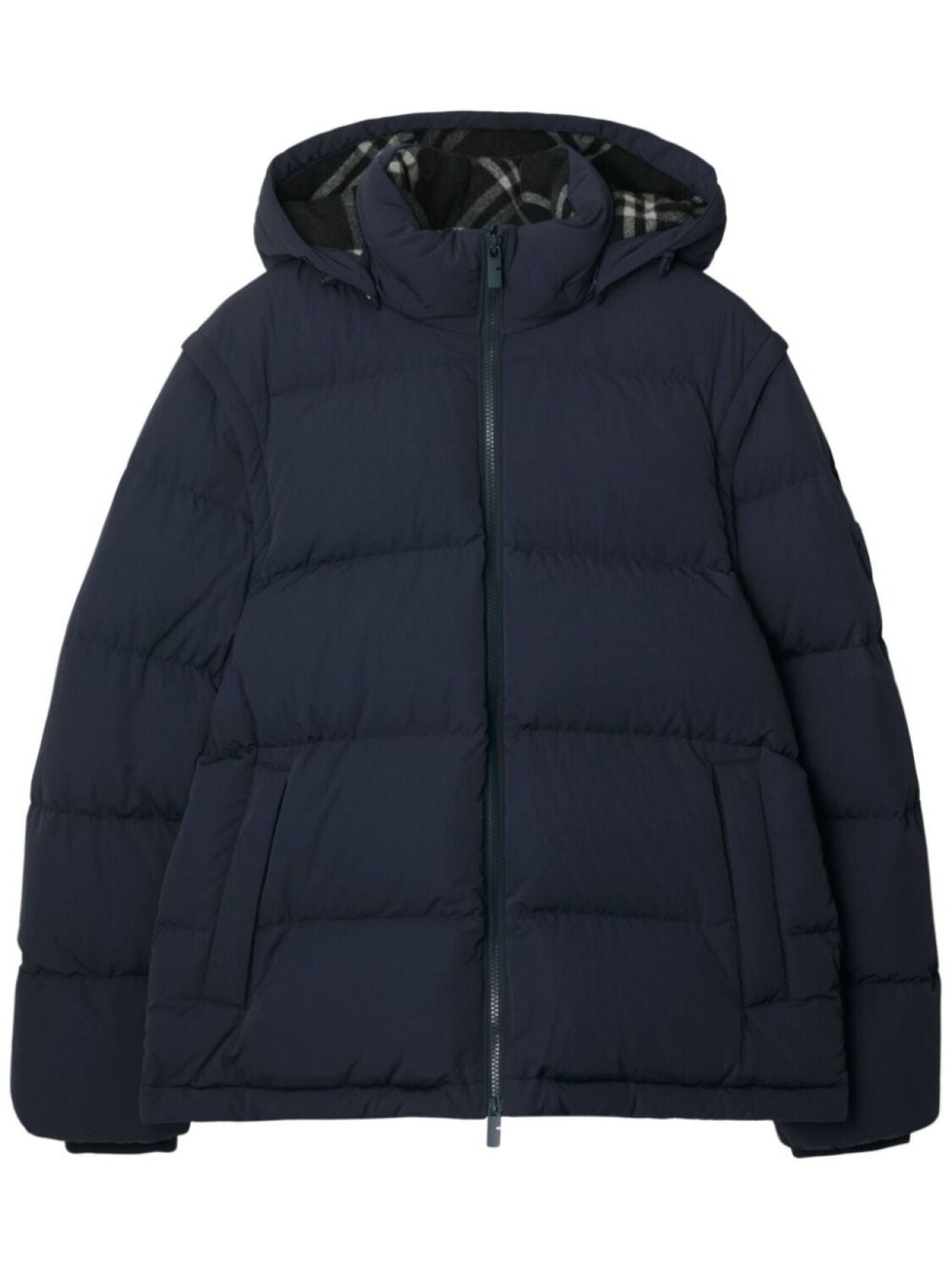 

Куртка-пуховик Burberry со съемными рукавами, синий