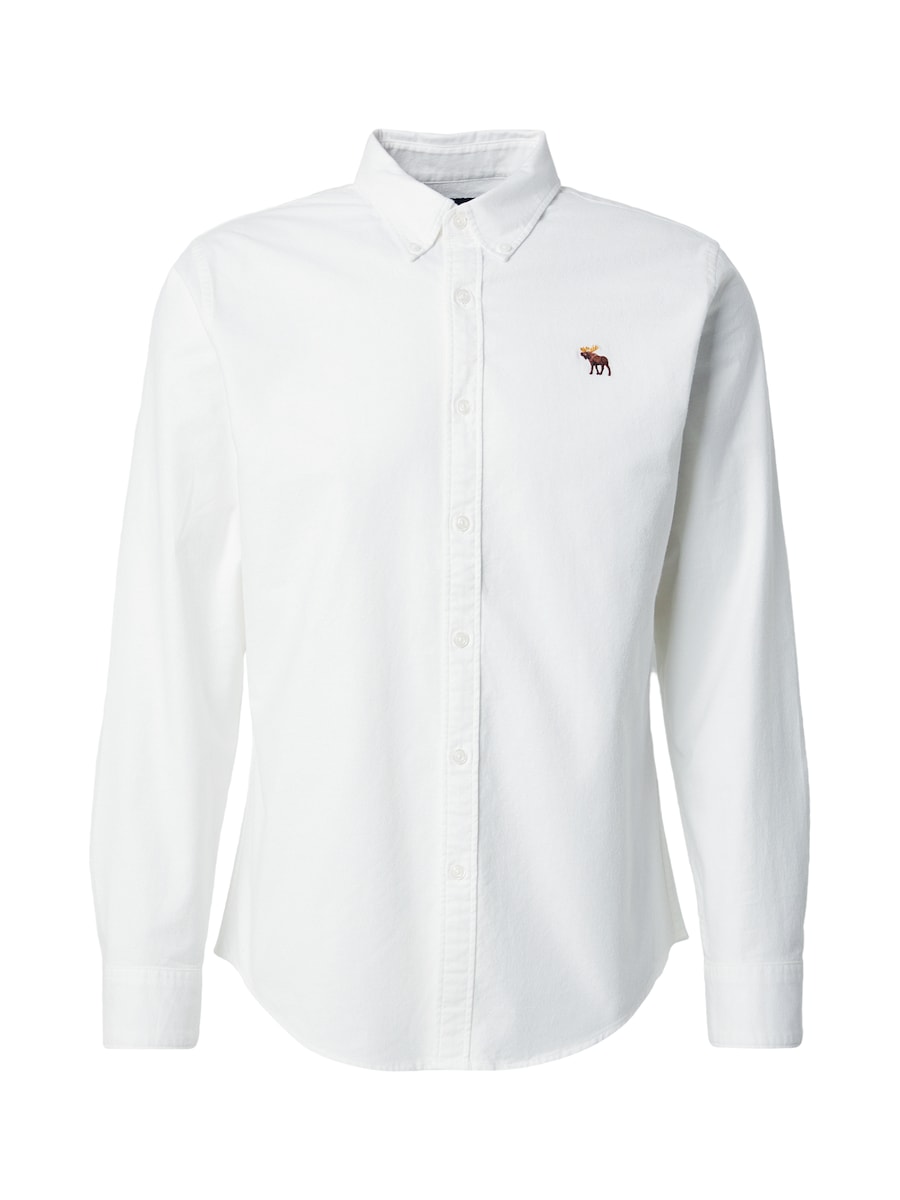 

Рубашка на пуговицах классического кроя Abercrombie & Fitch, белый