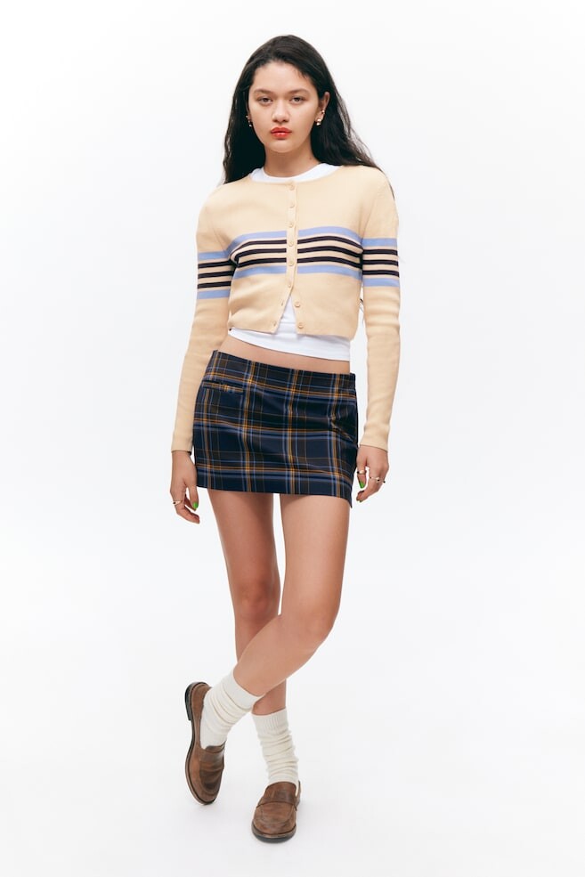 

Мини-Юбка с заниженной талией Monki, синий